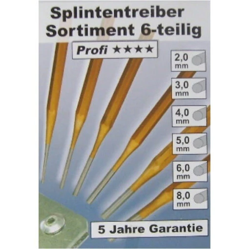 Splintentreiber Sortiment 6-teilig Profi Qualität 2-8mm -Werkzeug Verkauf 1870 1870