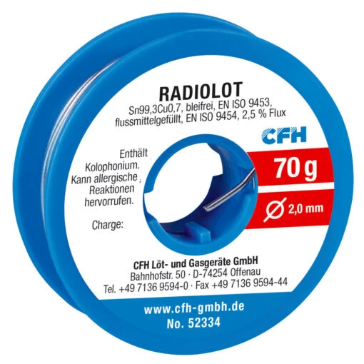 CFH Radiolot Bleifrei RL 334, Flussmittelgefüllt Ø 2 Mm, 70 G -Werkzeug Verkauf